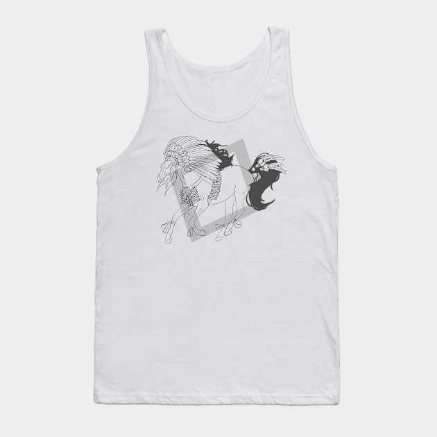 Skull war horse colour 3 Tank Top by rsutton